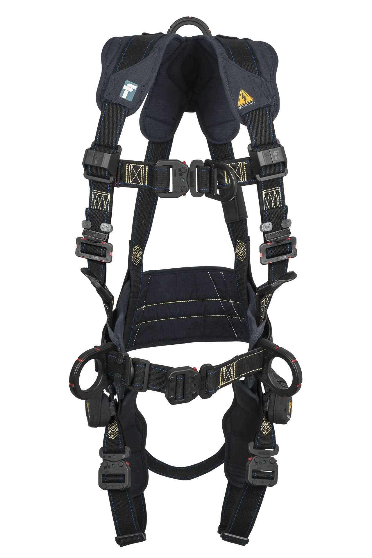 Arc Flash Nomex® 4D Construction Climbing Full Body Harness, Overmolded Quick Connect Adjustments - Image 2