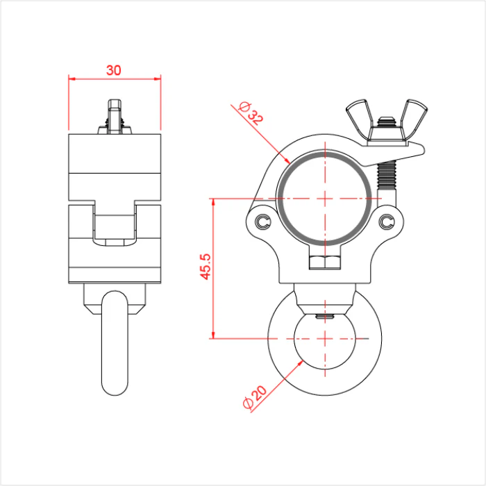 Doughty 32mm Atom Hanging Clamp - Image 3