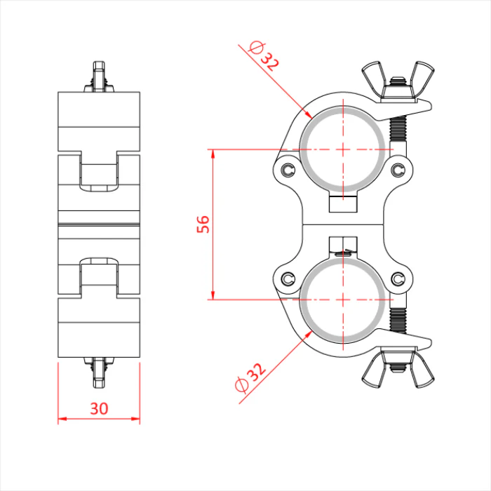 Doughty 32mm Atom Parallel Coupler - Image 3
