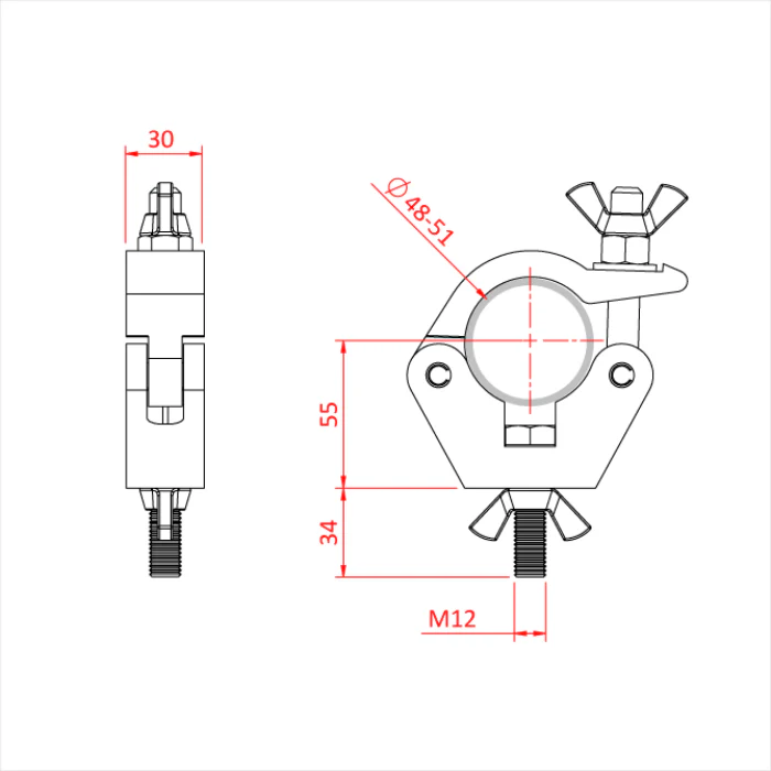 Doughty All Weather Slimline Hook Clamp - Image 3