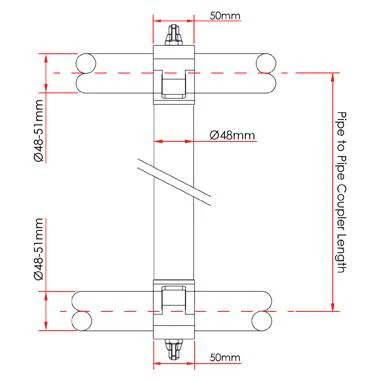 Doughty Pipe To Pipe Coupler (Aluminum) - Image 2