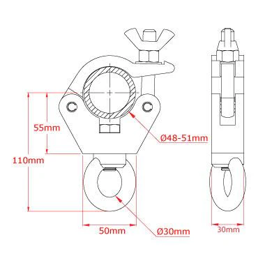 Doughty Eye Clamp: Slimline 2'' Hanging Clamp - Image 4