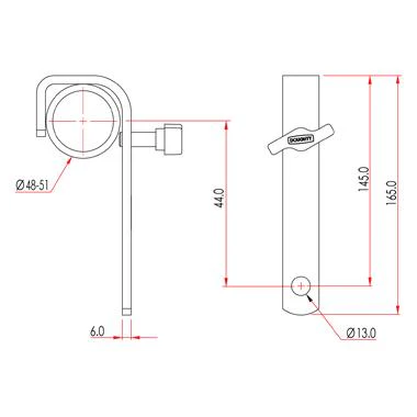 Doughty 2'' Hook Clamp - Straight - Image 2
