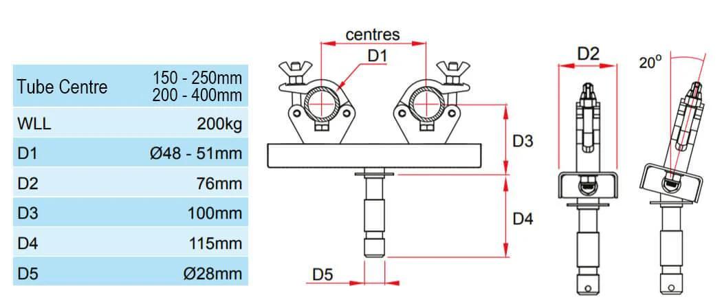 Doughty Swivel Truss Adapter - Image 3