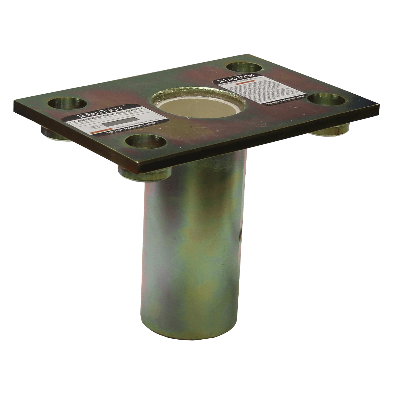 Flush-mount Plated Steel Bolt-on Fixed Davit Base