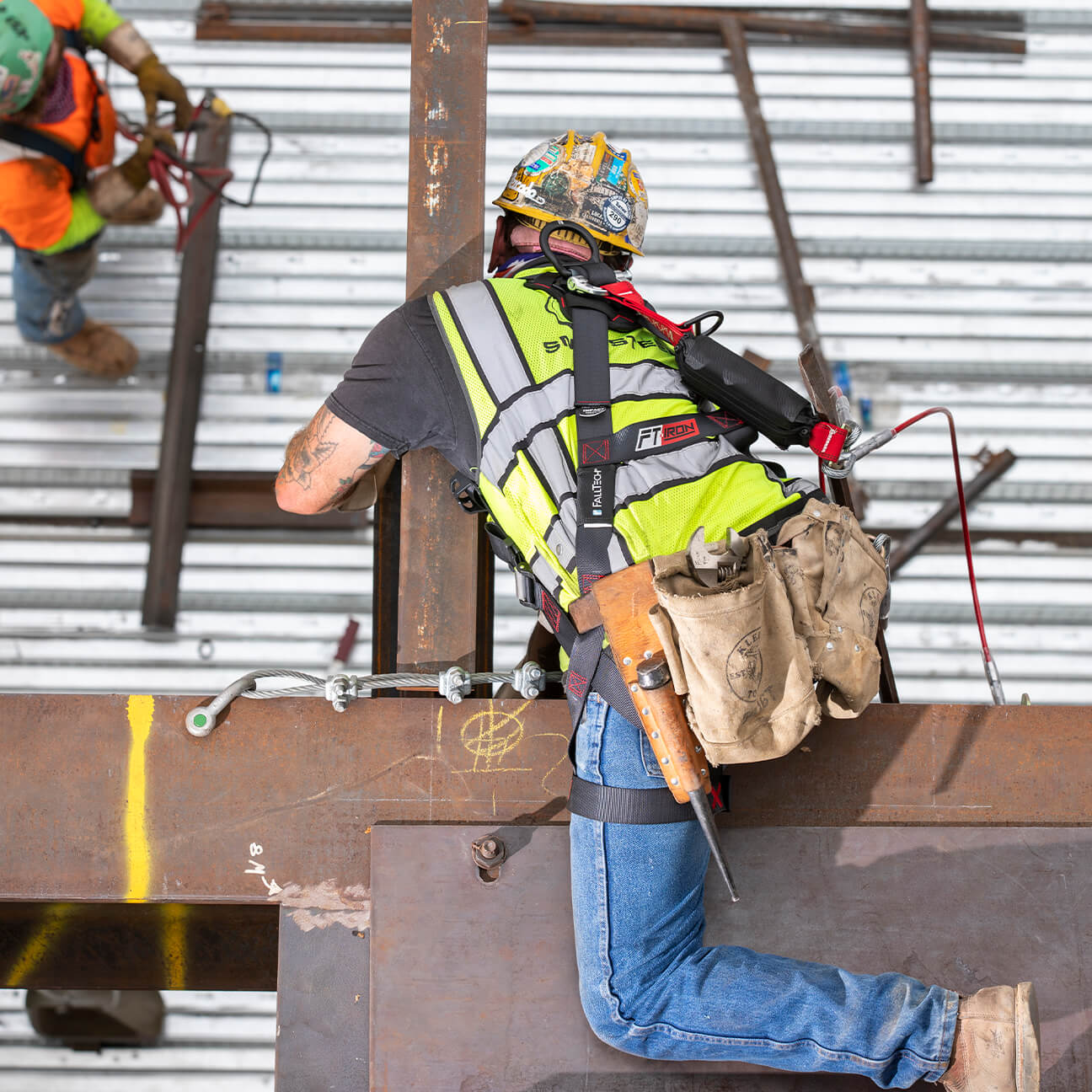 FT-Iron 1D Standard Non-Belted Full Body Harness, Quick Connect Buckle Leg Adjustment - Image 4