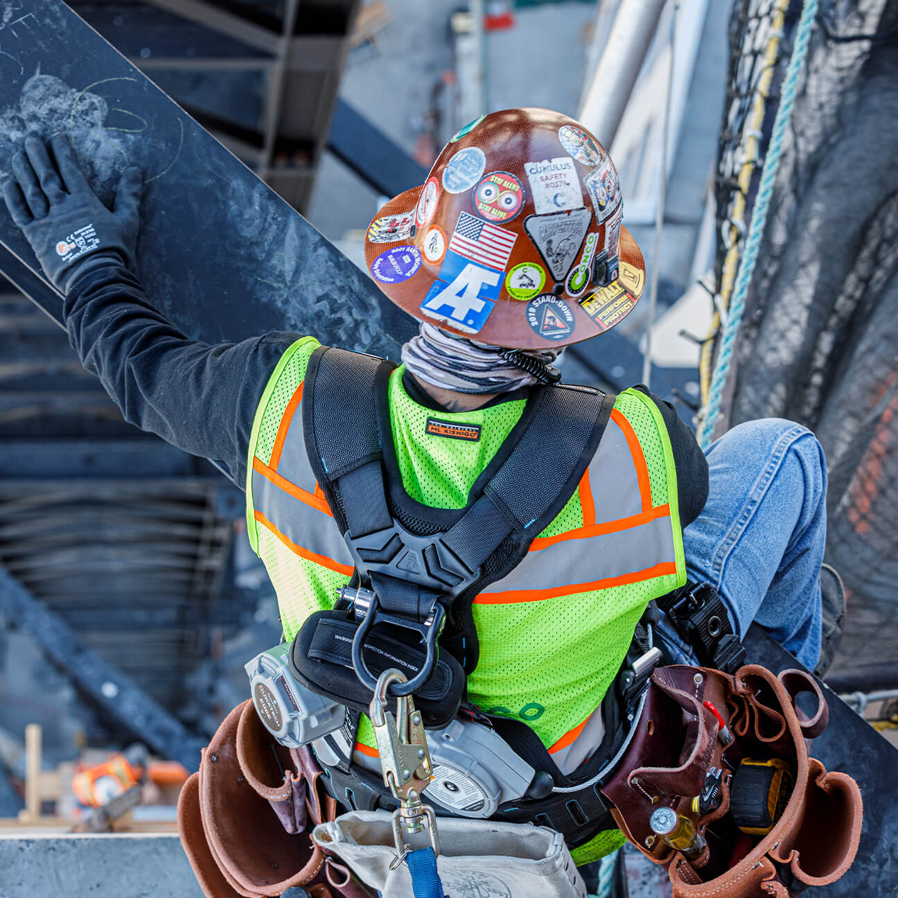 FT-One™ 3D Construction Belted Full Body Harness, Quick Connect Adjustments - Image 4