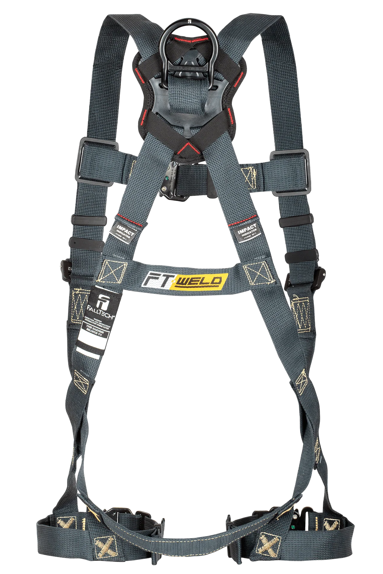 FT-Weld™ 1D Standard Non-Belted Full Body Harness, Quick Connect Buckle Leg Adjustment - Image 2