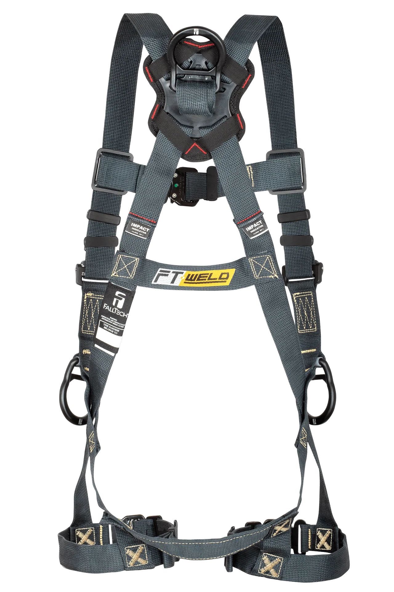 FT-Weld™ 3D Standard Non-Belted Full Body Harness, Quick Connect Buckle Leg Adjustment - Image 2