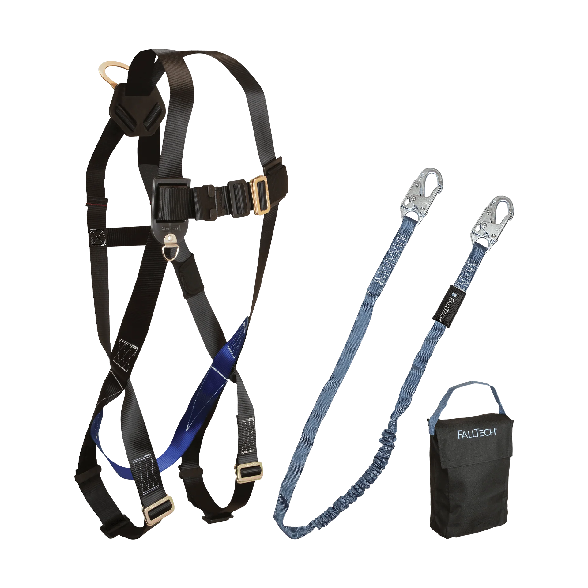 Harness and Lanyard 3 pc Kit Including Small Storage Bag (7007, 8259, 5005P)
