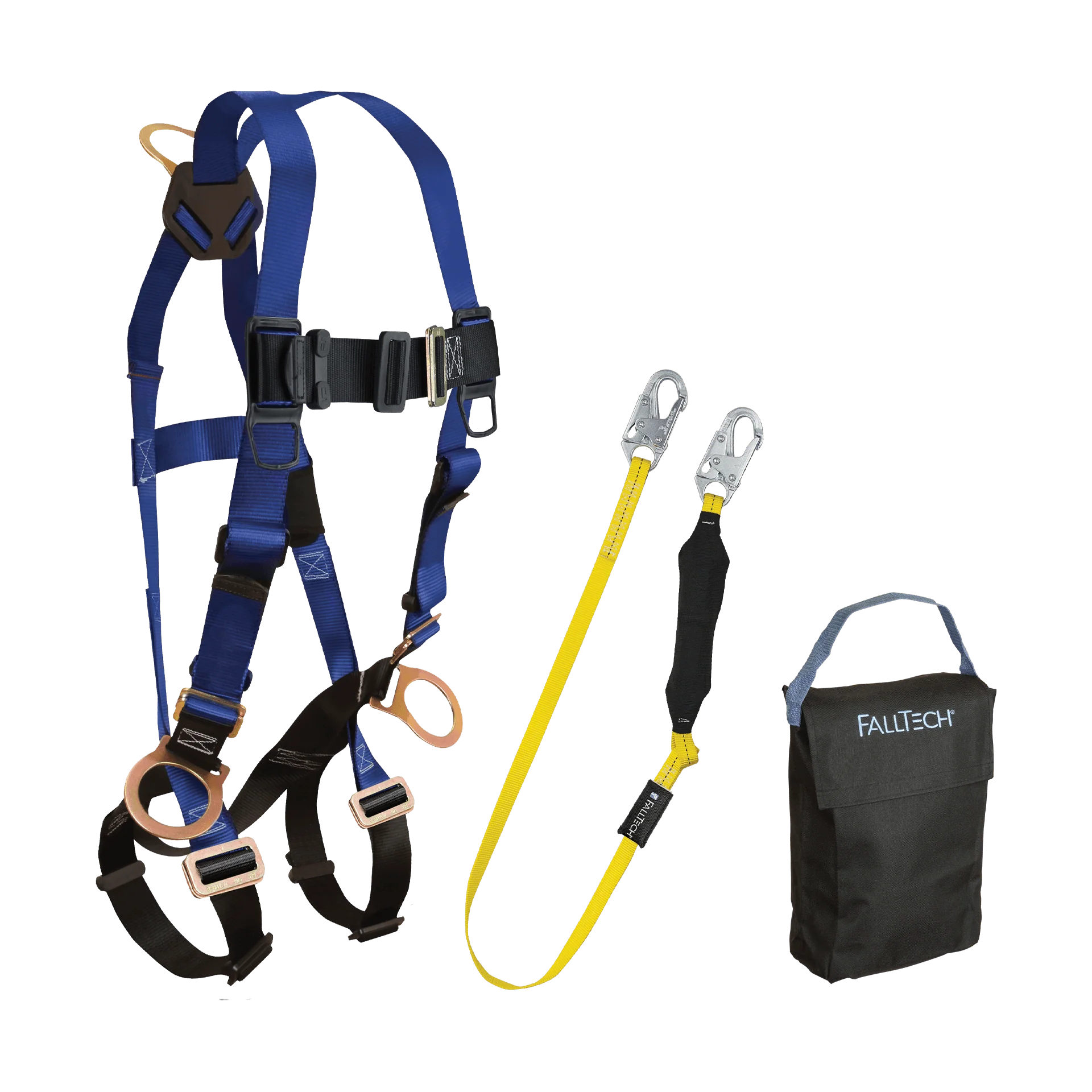 Harness and Lanyard 3-pc Kit Including Small Storage Bag (7017, 8256LT, 5005P)
