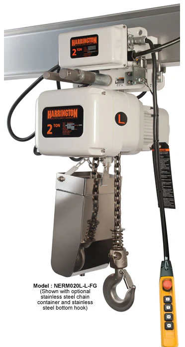 Harrington NER Food Grade Electric Hoists