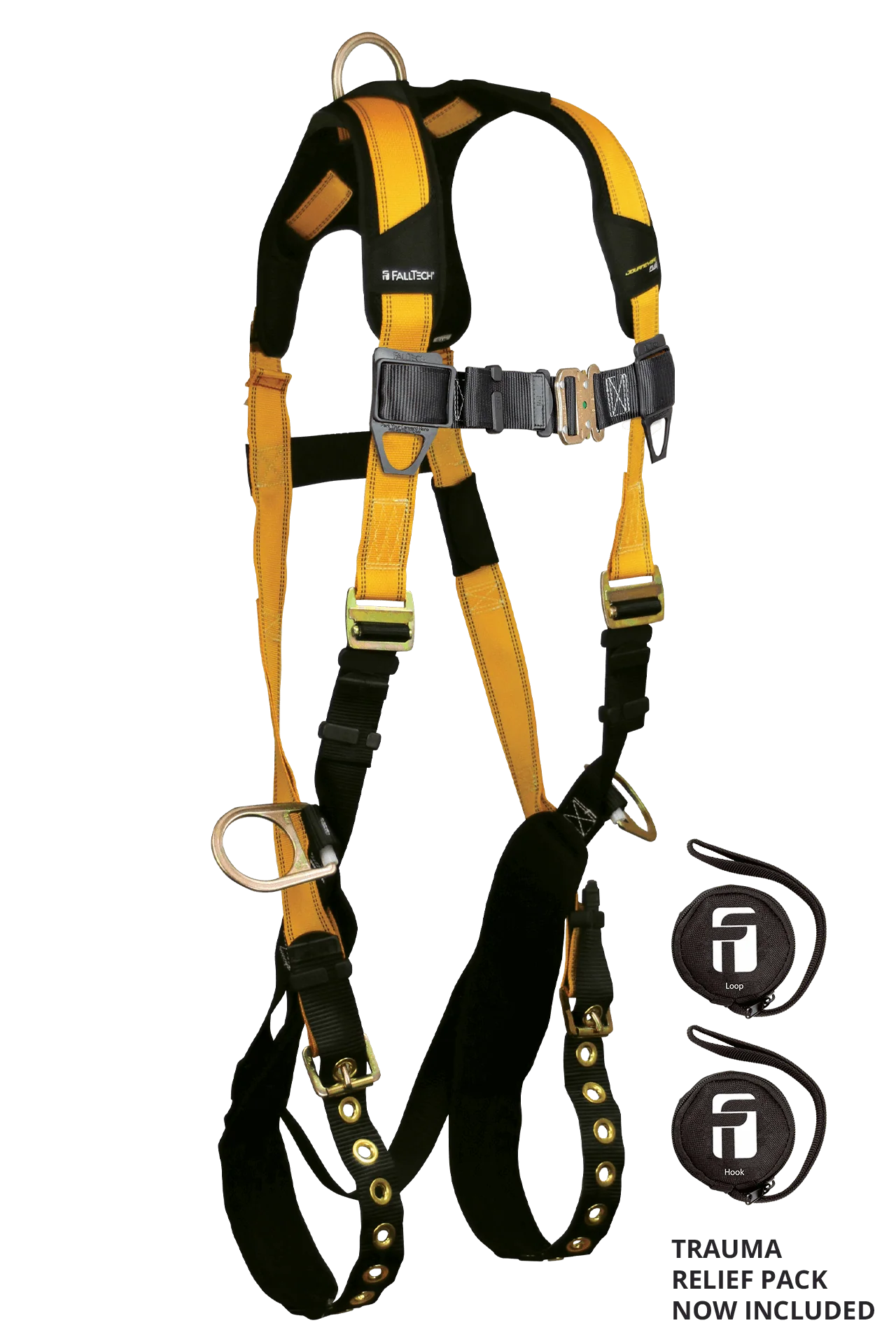 Journeyman Flex® Steel 3D Standard Non-belted Full Body Harness, Tongue Buckle Leg Adjustment