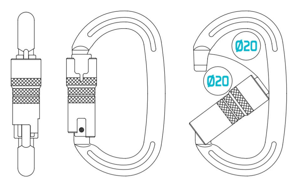 Kong Carabiner: Ovalone Carbon Steel Twistlock - Image 2