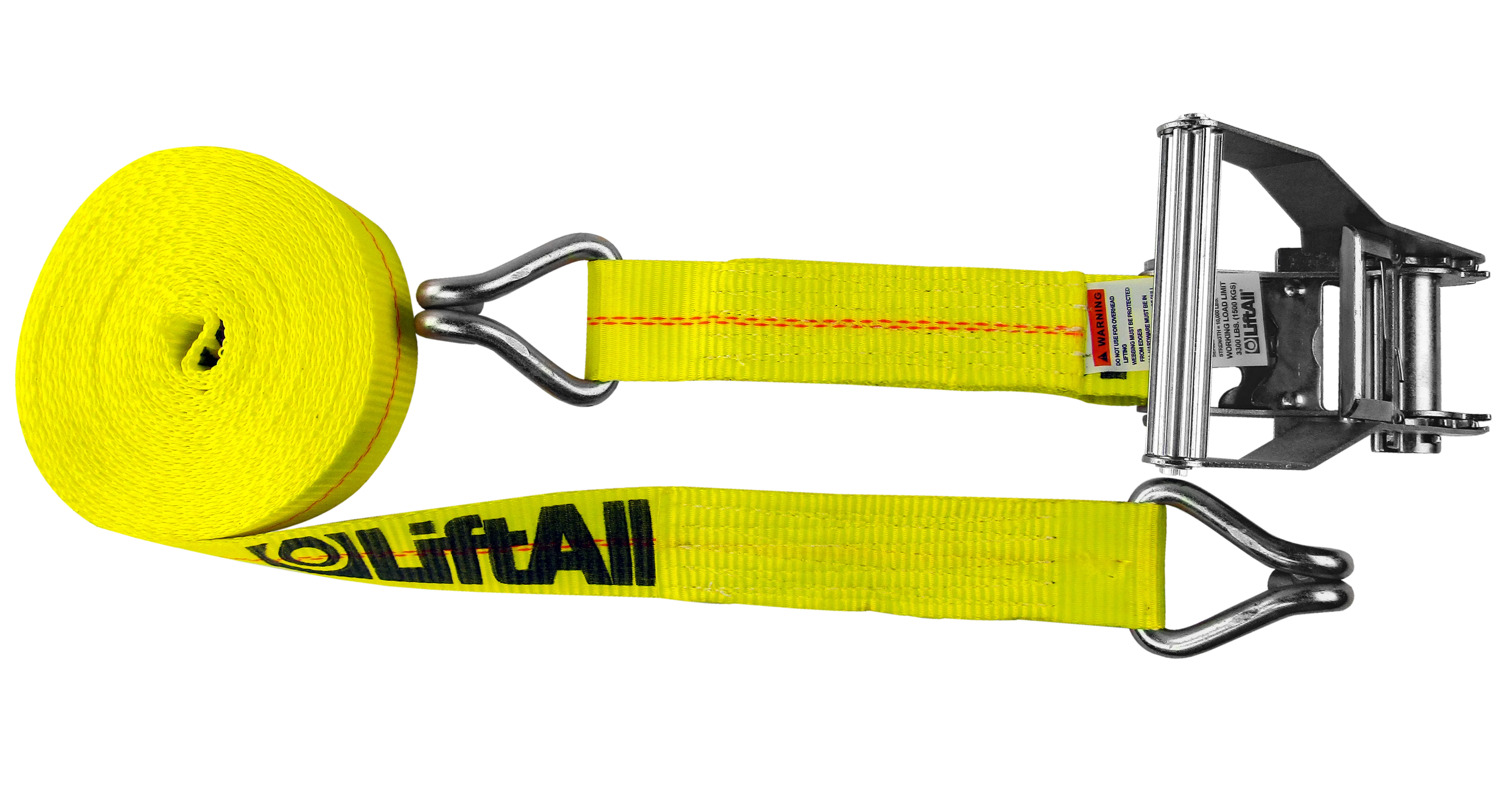 Lift All Load Hugger® U-Hook Ratchet Tiedown, 2” Webbing, 10,000LB WLL