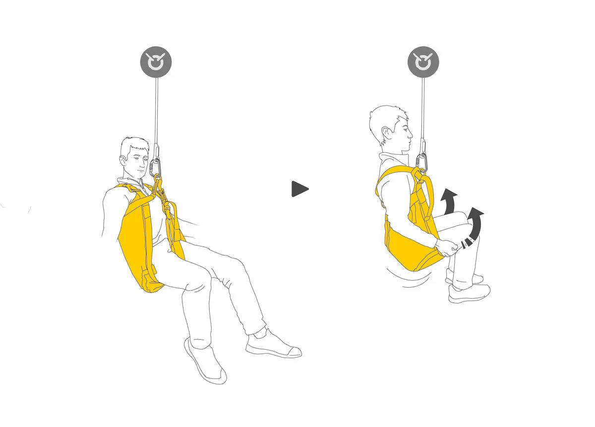 Petzl Thales Safety Chest Collar & Evacuation Triangle - Image 2