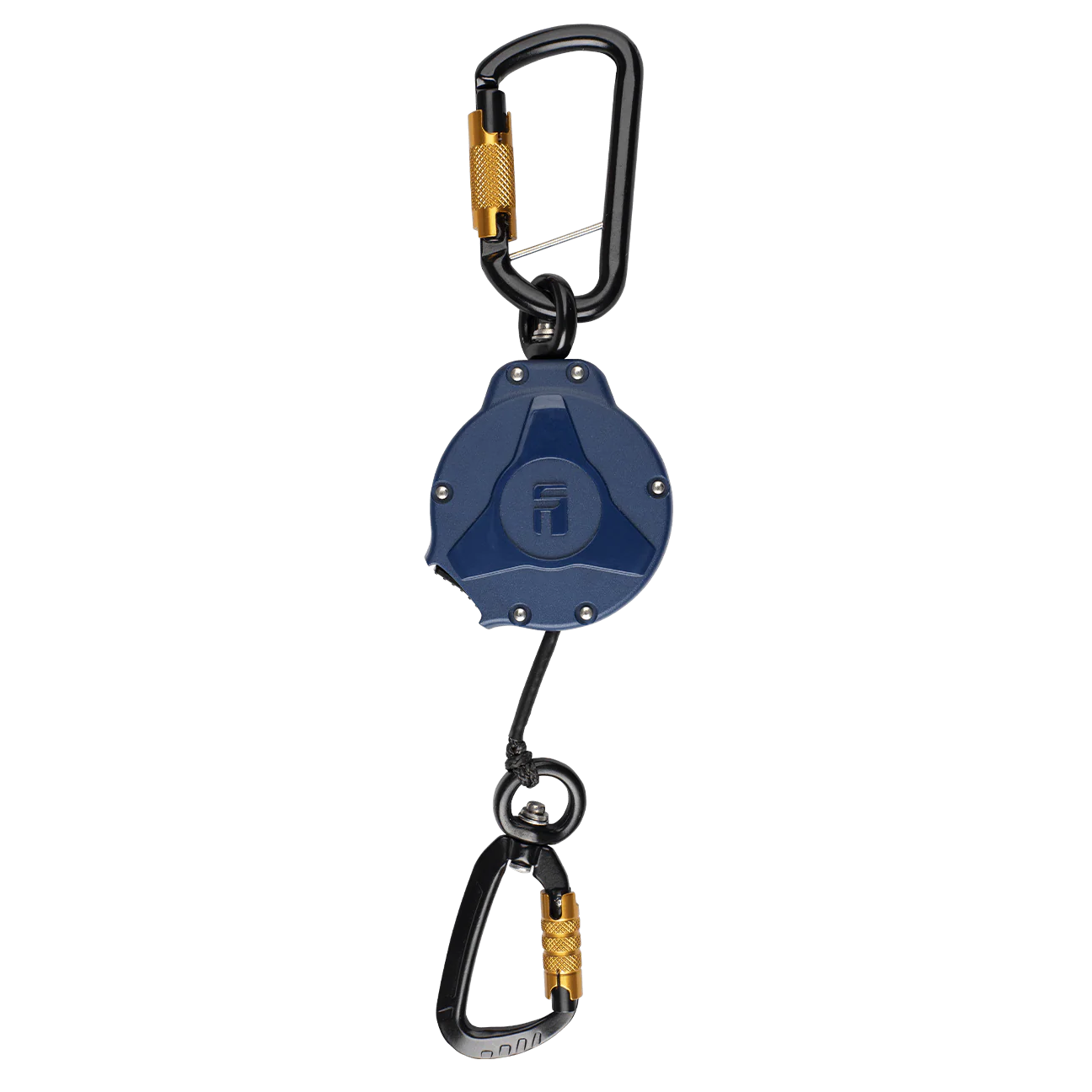 Retractable Tool Tether, Dyneema Rope with Dual Aluminum Carabiners, 48"