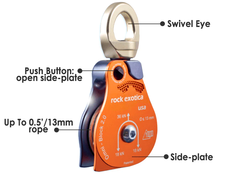 Rock Exotica Omni-Block - Single-Sheave Pulley 2'' - Image 2