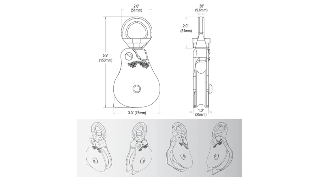 Rock Exotica Omni-Block - Single-Sheave Pulley 2'' - Image 4