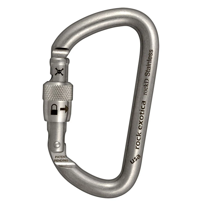 Rock Exotica rockD Stainless Screw-Lock Carabiner