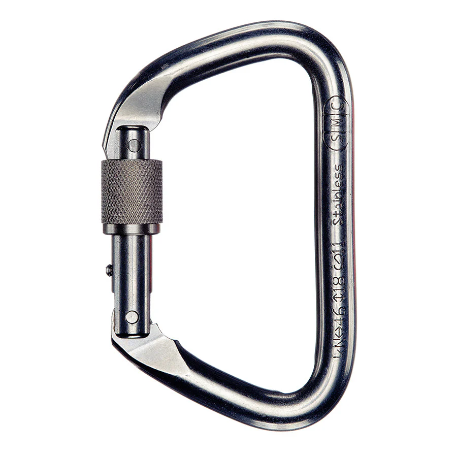 PMI SMC Large Locking D Stainless Steel Carabiner
