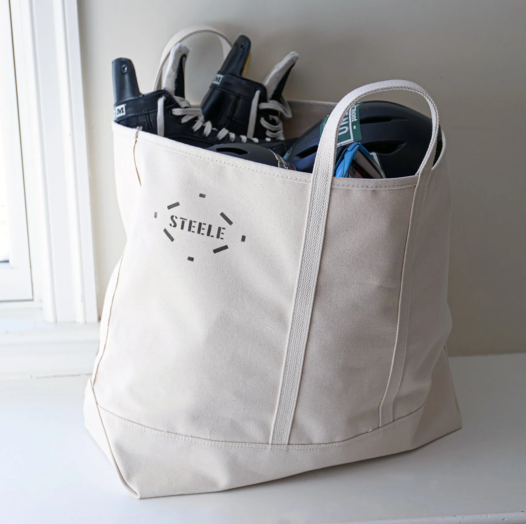 Steele Canvas Basket Corp Natural Canvas Tote Bag - Large 5" - Image 5