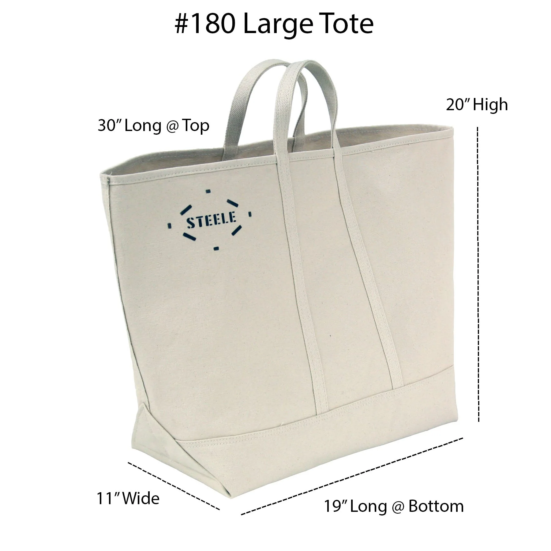 Steele Canvas Basket Corp Natural Canvas Tote Bag - Large 5" - Image 9