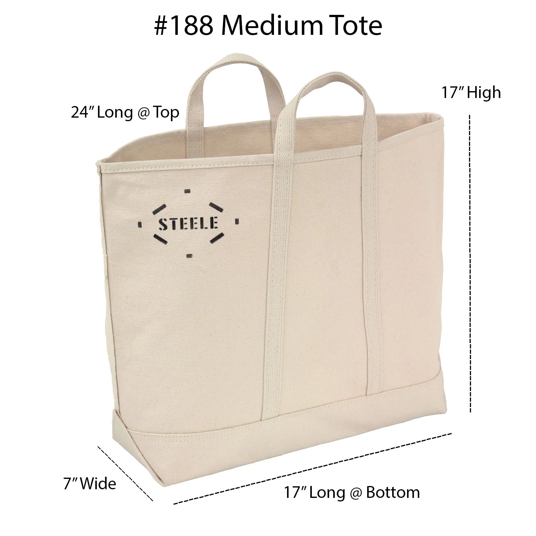 Steele Canvas Basket Corp Natural Canvas Tote Bag - Medium - Image 6