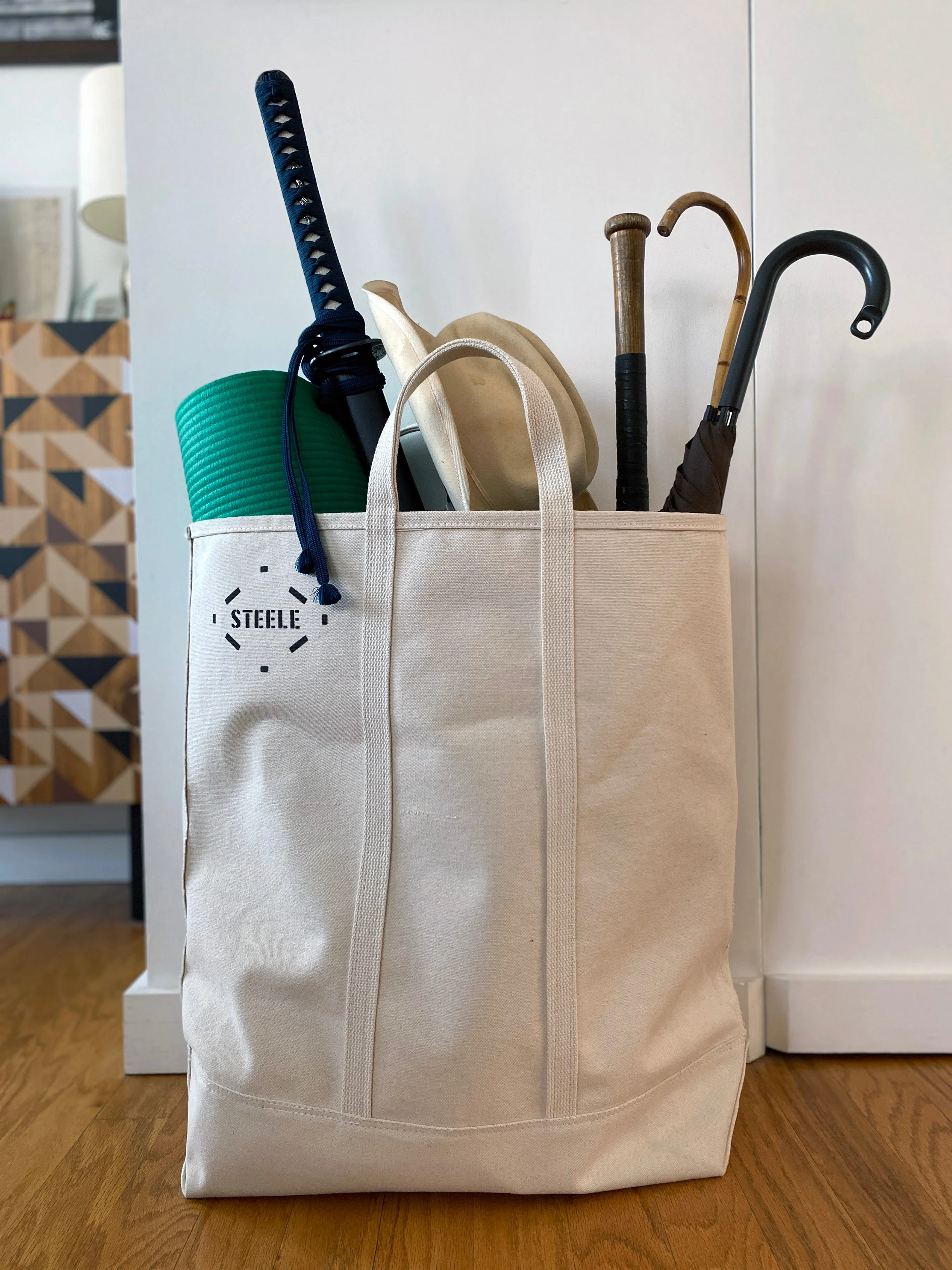 Steele Canvas Basket Corp Natural Canvas Tote Bag - Tall 5" - Image 5