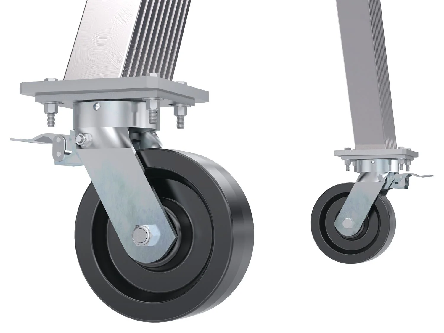 Vestil Manufacturing Corp Adjustable Height Aluminum Gantry Cranes with Total Locking Casters - Image 2