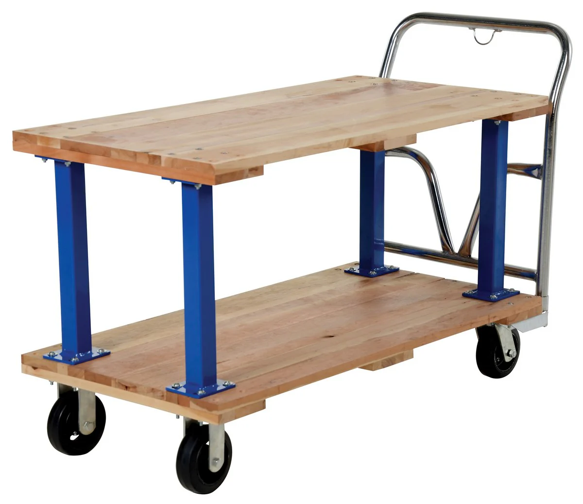 Vestil Manufacturing Corp Double & Triple Decker Hardwood Platform Carts - Image 3