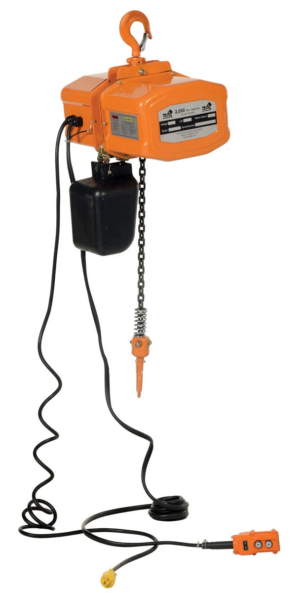 Vestil Manufacturing Corp Economy Chain Hoists with Chain Container