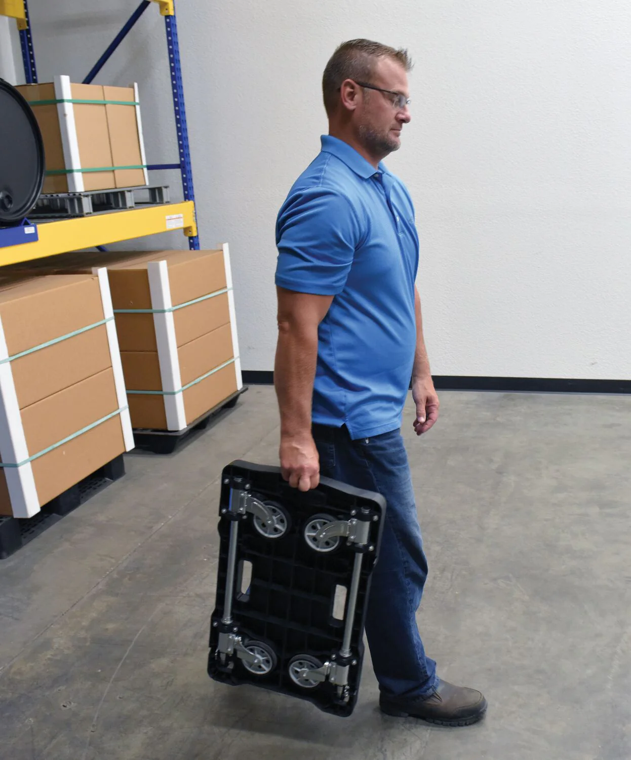 Vestil Manufacturing Corp Fold-Flat Plastic Cart - Image 6