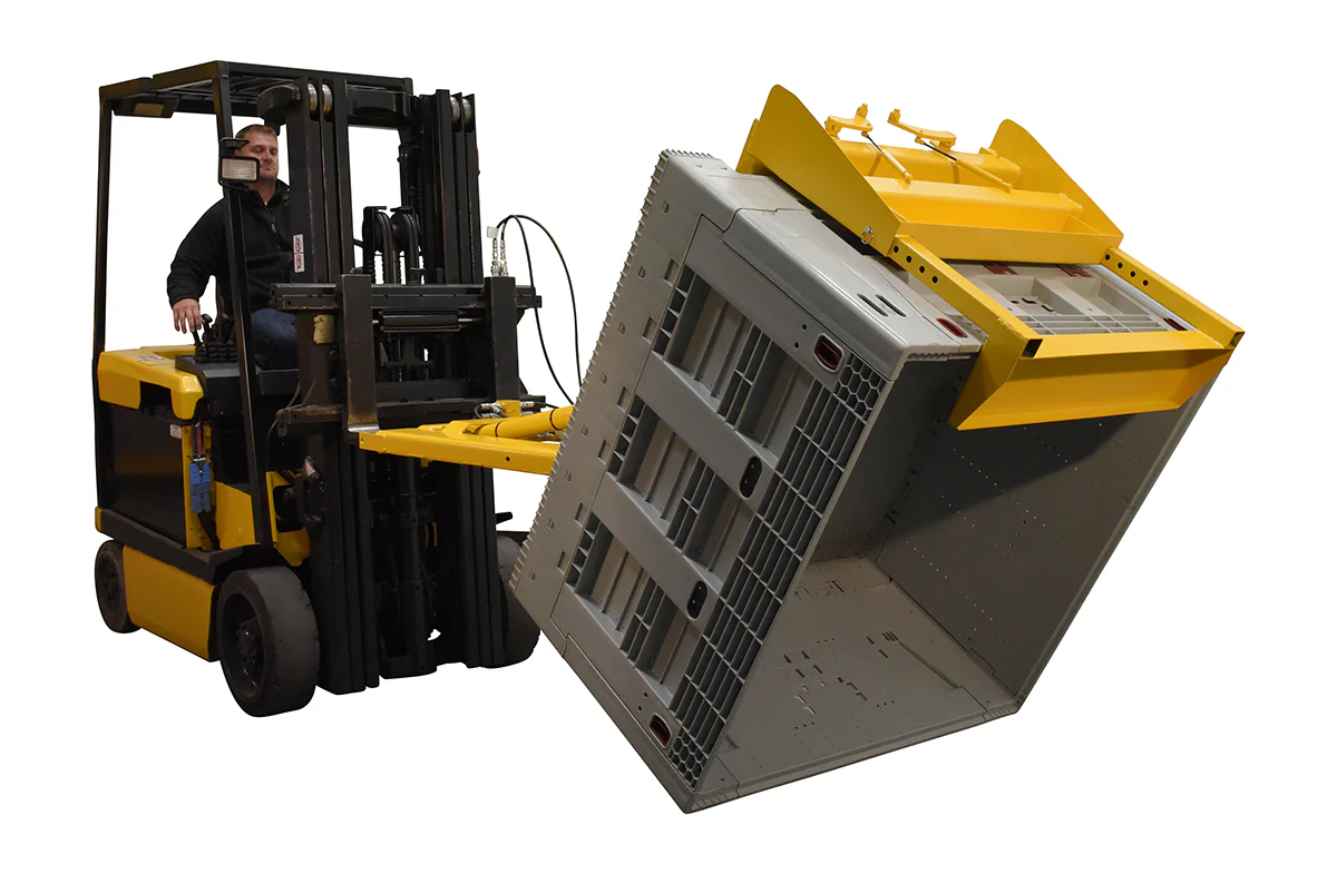 Vestil Manufacturing Corp Hydraulic Powered Fork Truck Crate Turner/Dumper