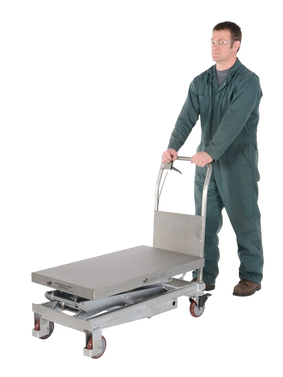 Vestil Manufacturing Corp Partially Stainless Steel Hydraulic Elevating Carts - Image 5