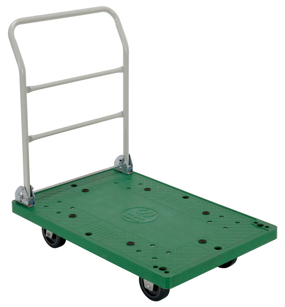 Vestil Manufacturing Corp Plastic Platform Trucks with Fold Down Handle - Image 2