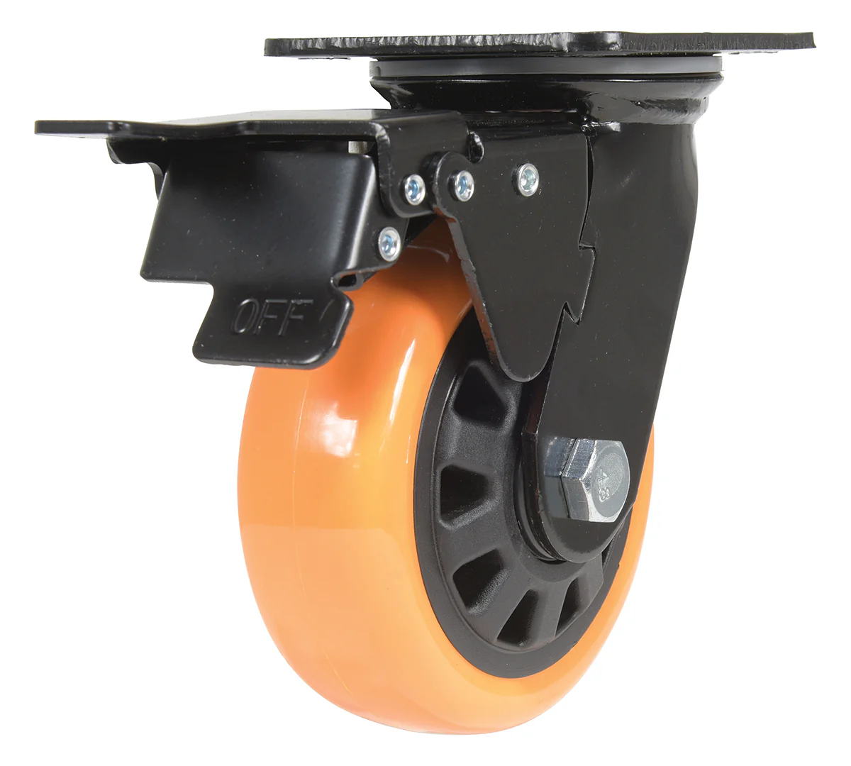 Vestil Manufacturing Corp Poly On Poly Casters (Orange)