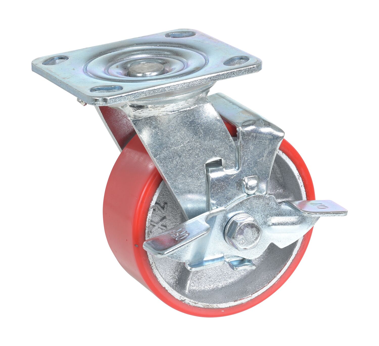 Vestil Manufacturing Corp Polyurethane Casters (Red Tread) - Image 3
