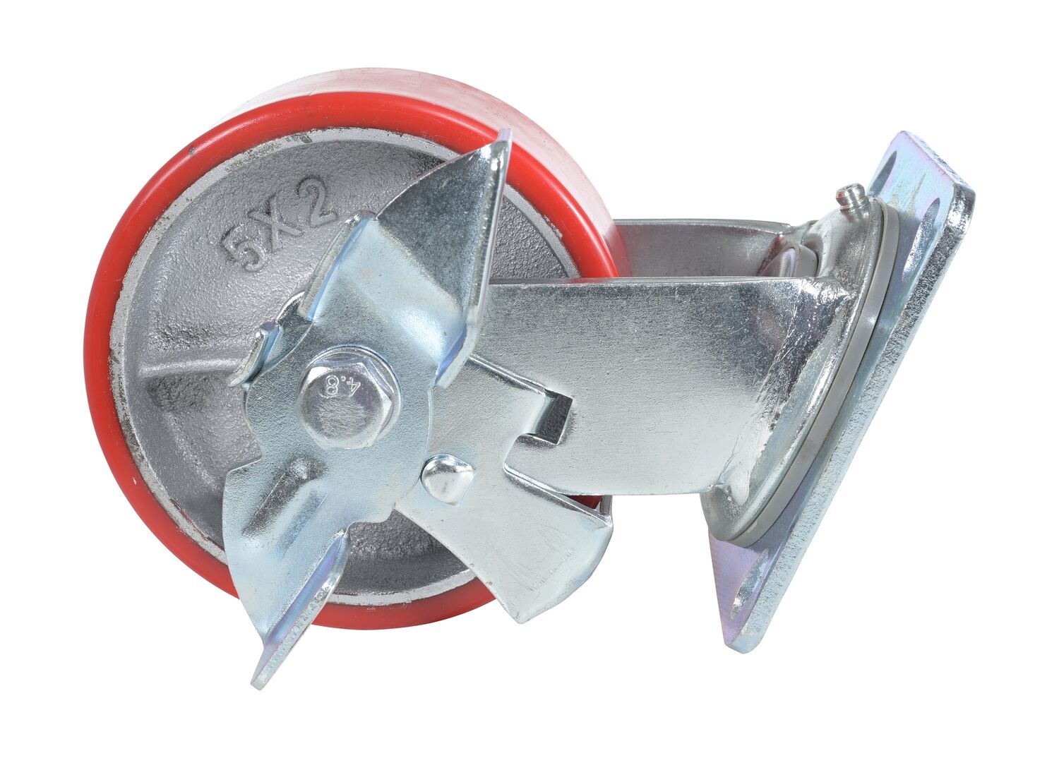 Vestil Manufacturing Corp Polyurethane Casters (Red Tread) - Image 4