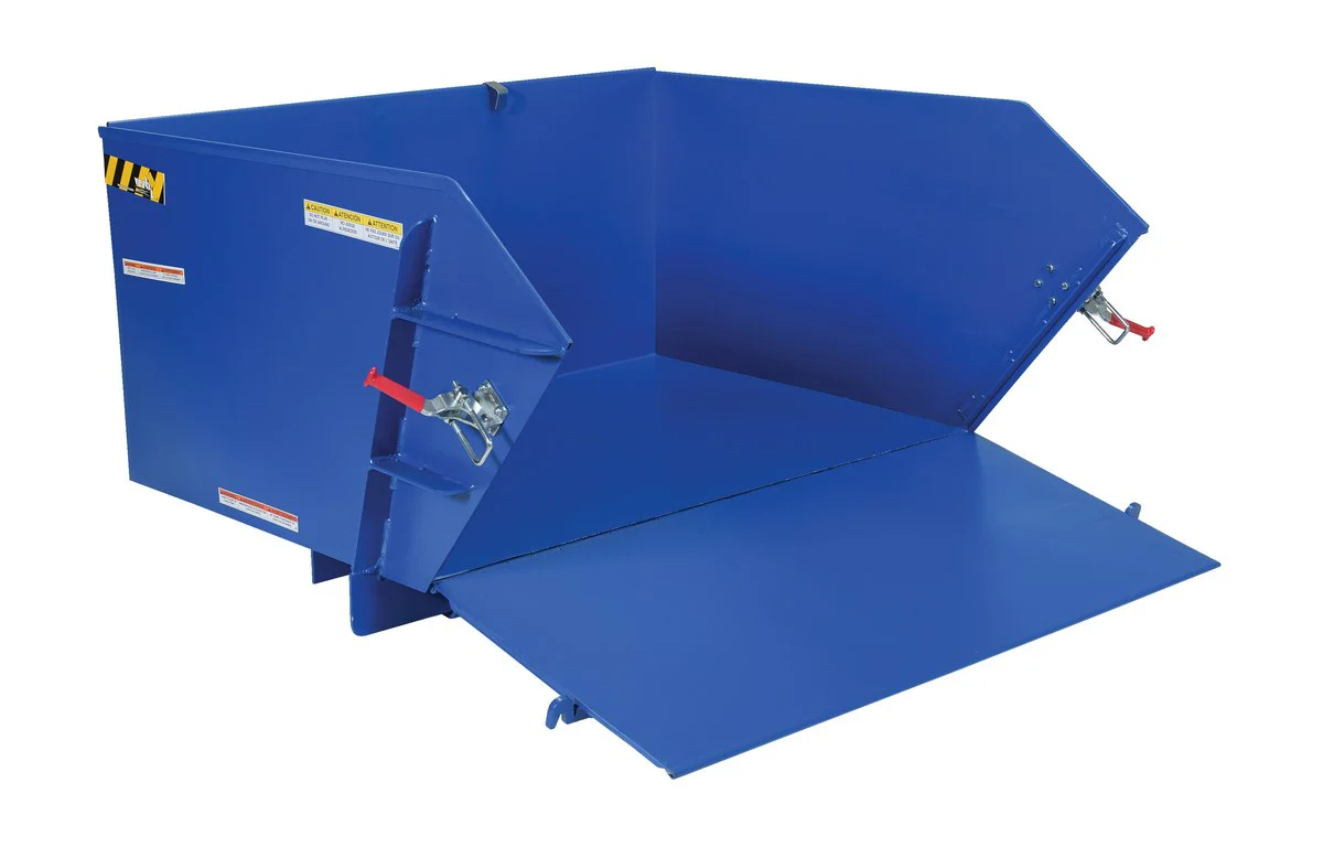 Vestil Manufacturing Corp Self-Dumping Steel Hoppers with Fold Down Front - Image 2