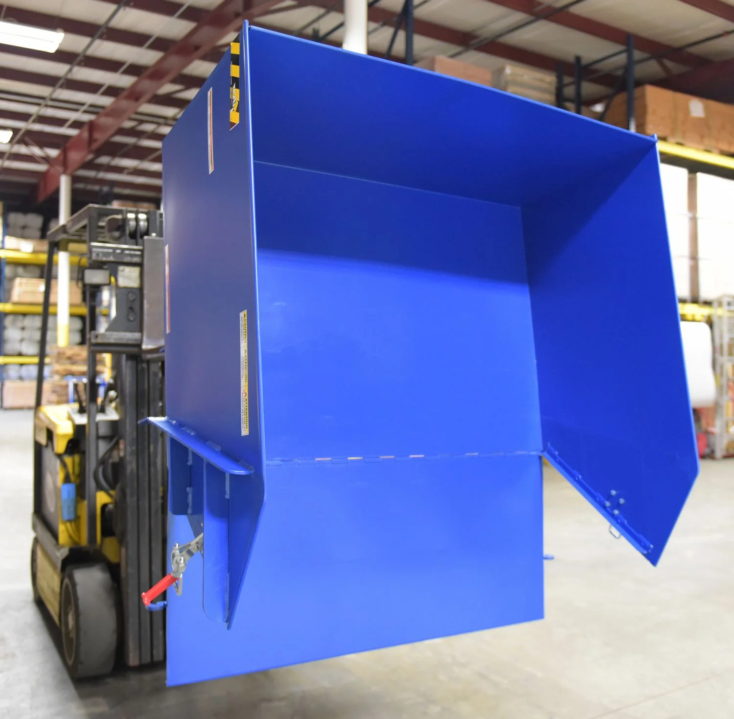 Vestil Manufacturing Corp Self-Dumping Steel Hoppers with Fold Down Front - Image 3