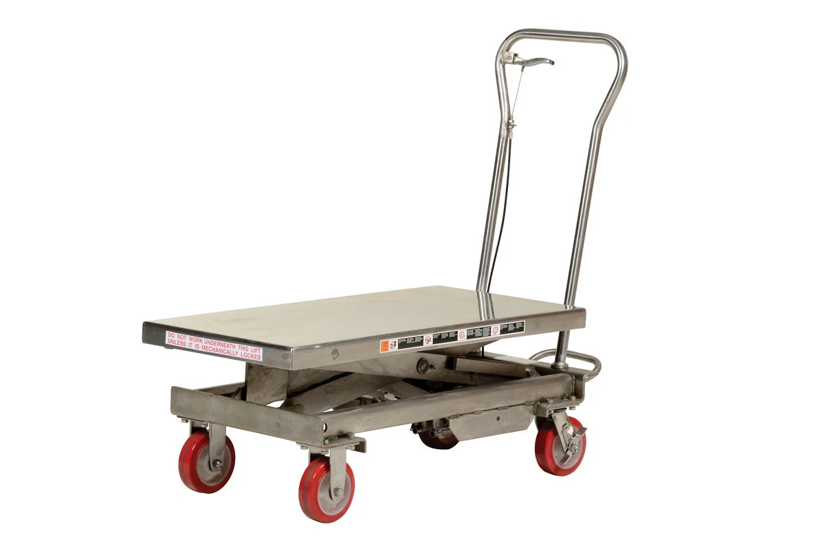 Vestil Manufacturing Corp Stainless Steel Scissor Carts - Image 5