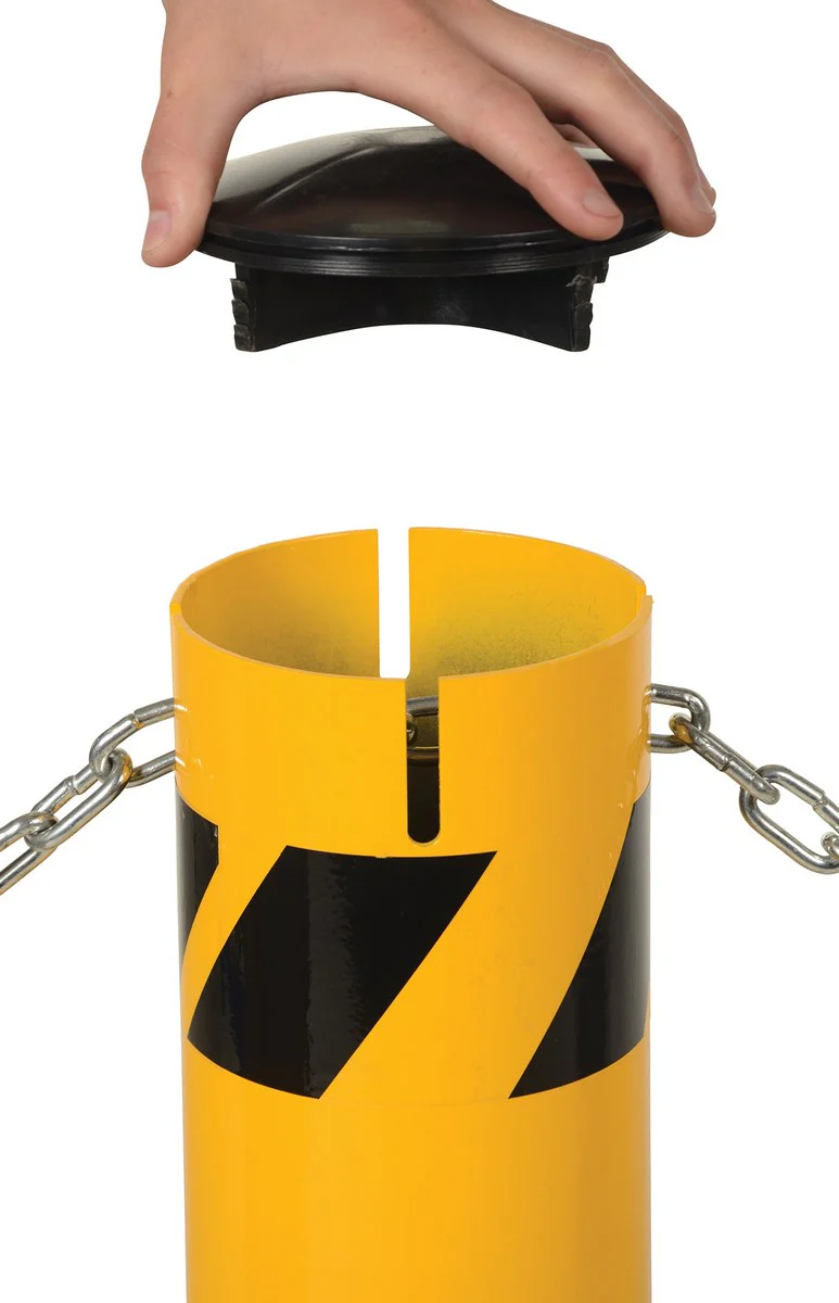 Vestil Manufacturing Corp Steel Pipe Bollard with Chain Slots - Image 3