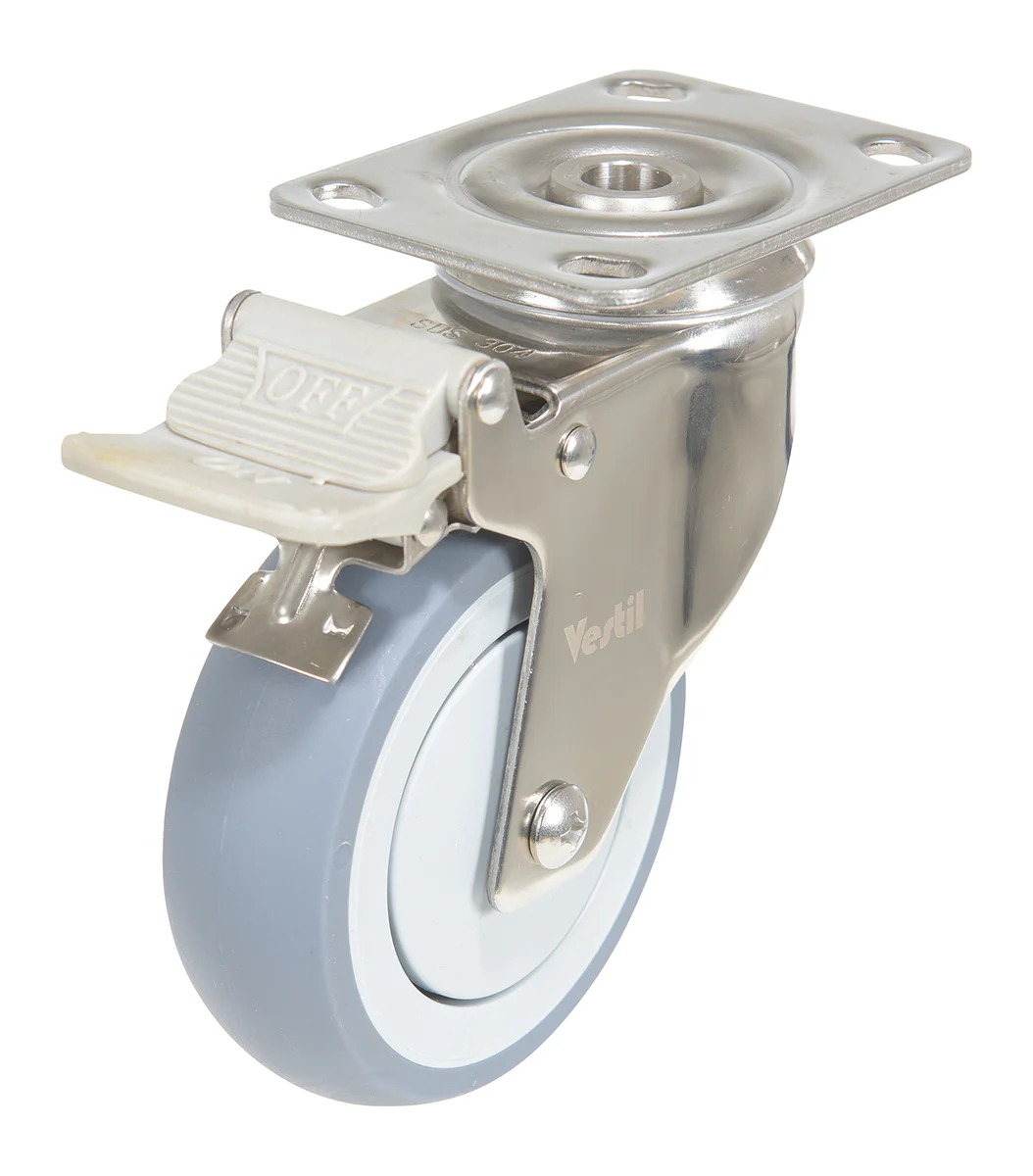 Vestil Manufacturing Corp TPR(Thermoplastic Rubber) On Stainless Steel Casters